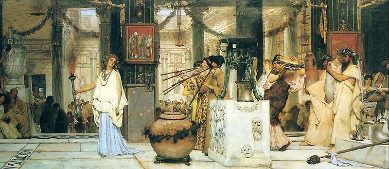 Sir Lawrence Alma-Tadema,OM.RA,RWS The Vintage Festival china oil painting image